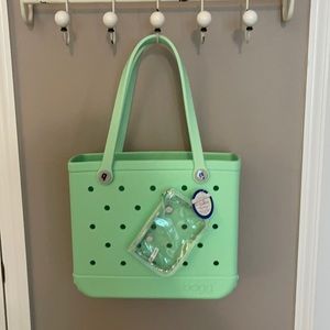 Bogg bag.  Mint green with 3 bags for interior